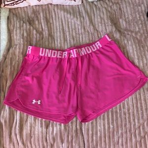 Under armour pink shorts